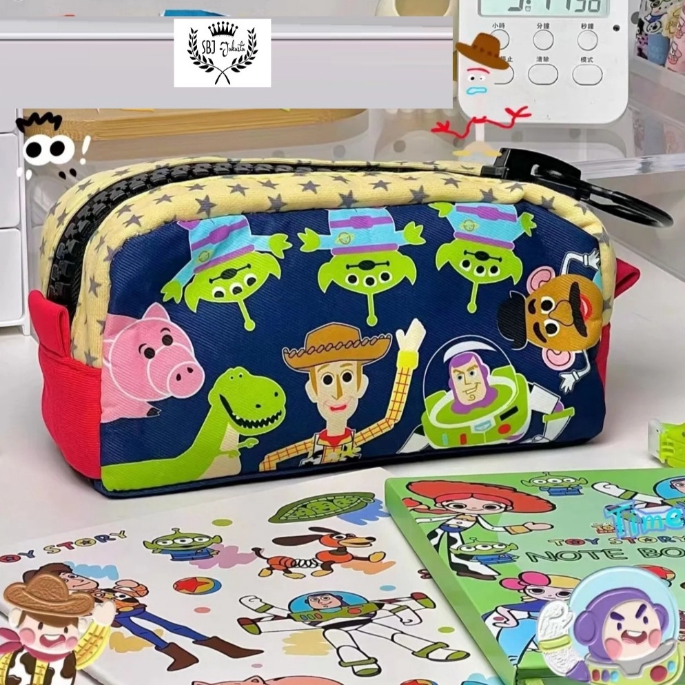 

Berkualitas Tempat Pensil Kotak pensil Softcase kanvas Toy Story Sanrio My melody Pochacco resleting besar
