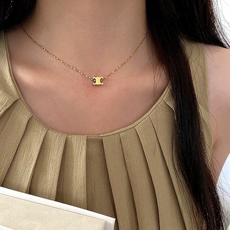 Kalung Warna Silver/Gold/Perak Fashion Trend Korea Perhiasan Untuk Wanita