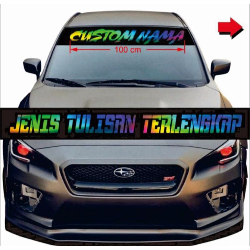 Cod Stiker Hologram Costum Nama Suka Suka Stiker Keren Kaca Mobil Bus Termurah