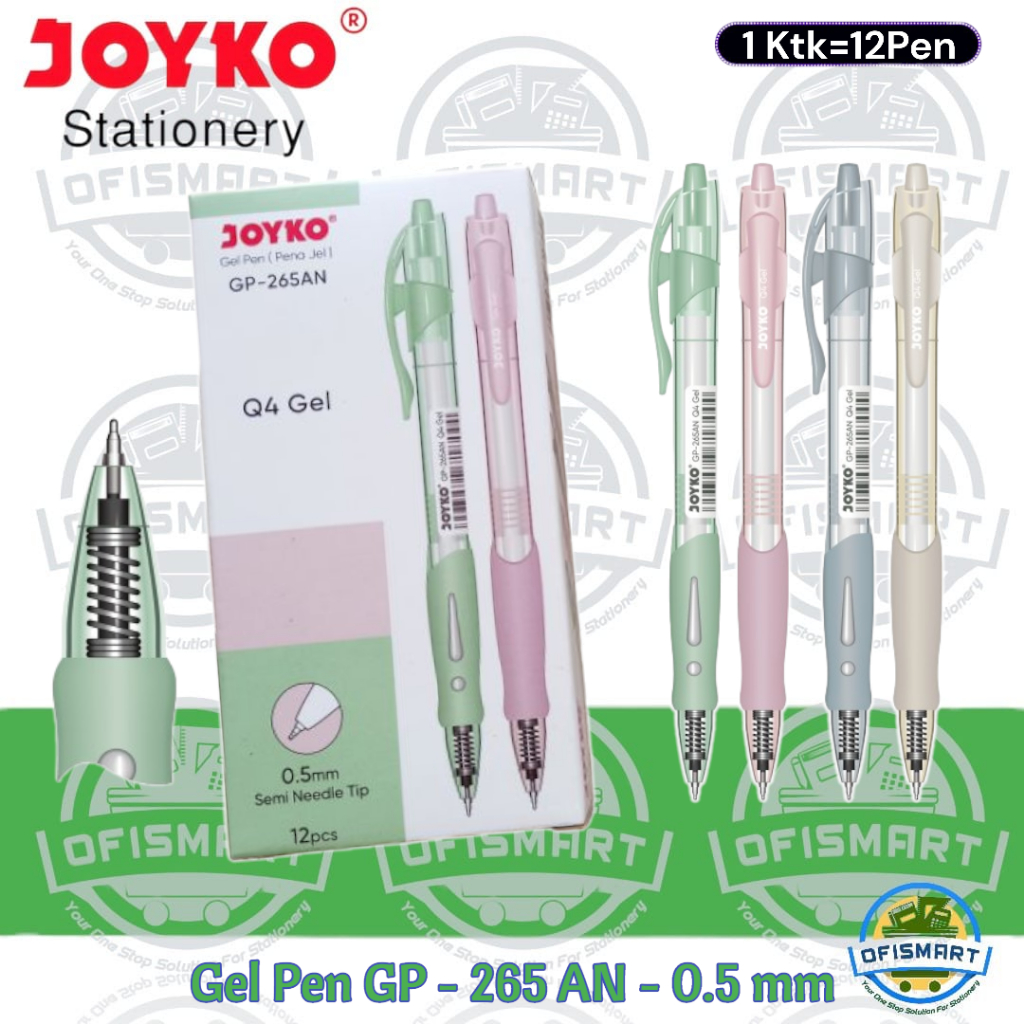 

Joyko Gel Pen Pulpen Pena GP-265AN Q4 Gel 0.5 mm | @1Ktk=12PCs