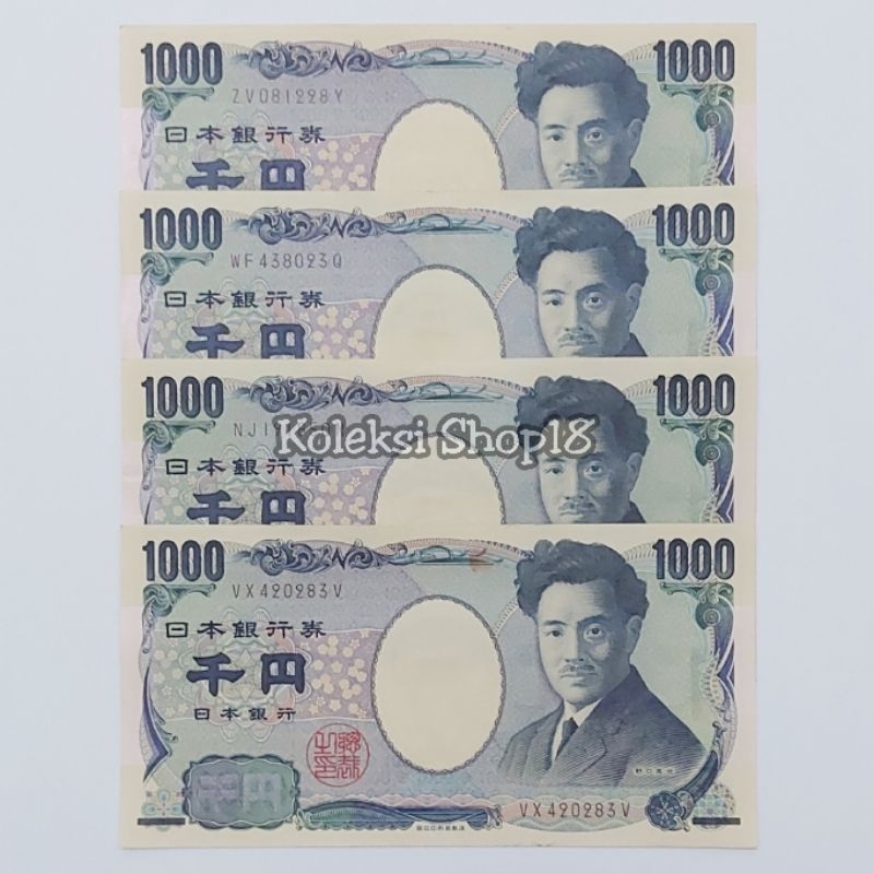 Koleksi Uang Asing Jepang Pecangan 1000 Yen