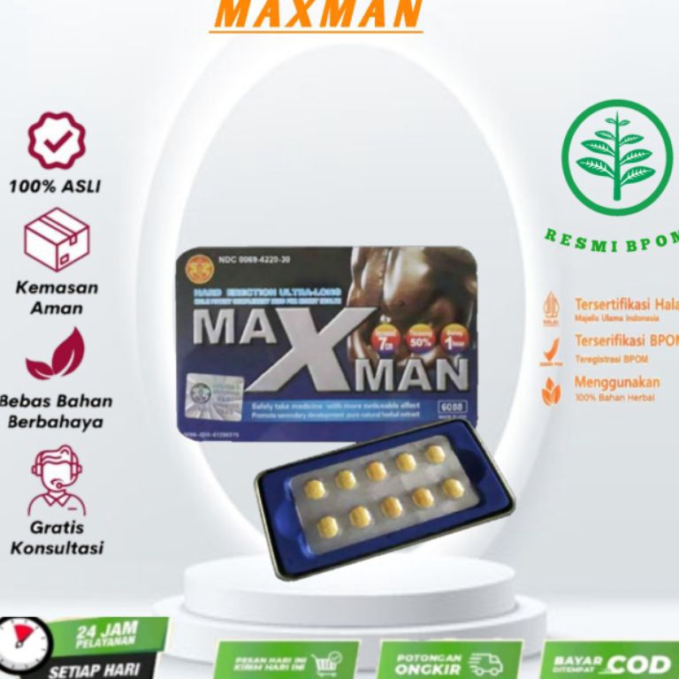 Ekslusif disini MAXMAN STAMINA PRIA ORIGINAL VITALITAS KUAT TAHAN LAMA ASLI PATEN