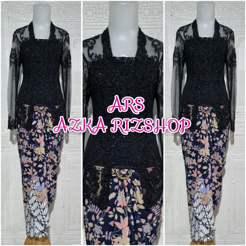 set kebaya pesta hitam kebaya kutubaru modern kebaya wisuda termurah