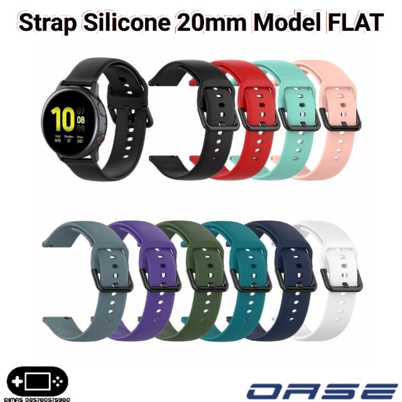 Promosi Spesial Strap Silicone 2mm FLAT Oase Horizon W1 WS S1 VF1 Silikon Tali Jam Tangan Karet Sili