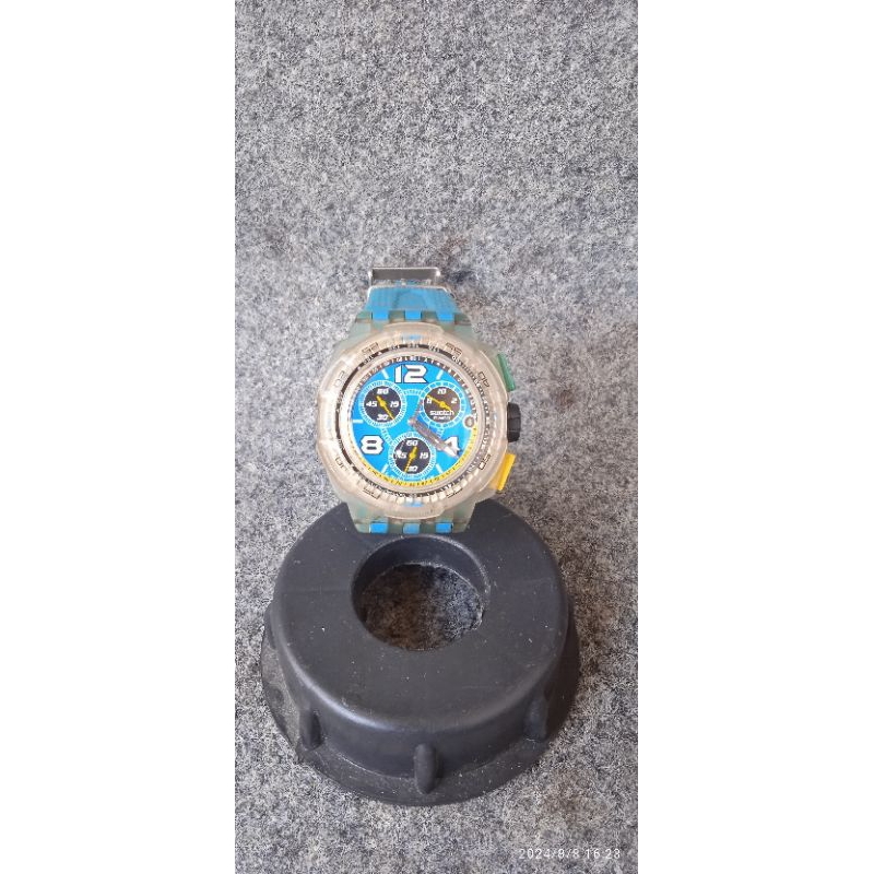 jam pria Swatch SUIK401 original chrono normal nyala