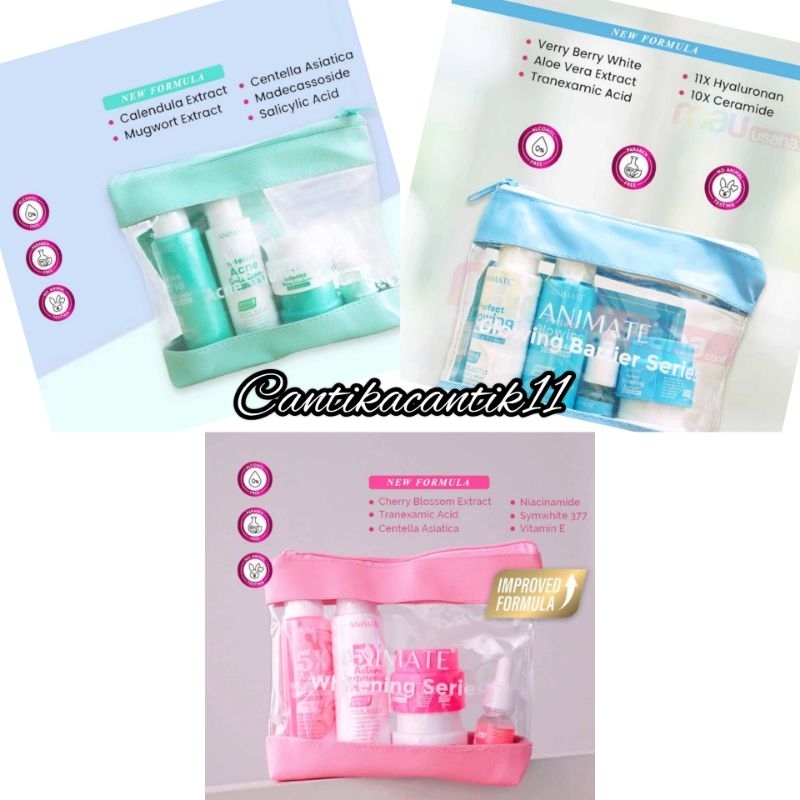 Animate Skincare Whitening Glowing Barrier Acne Solution - Animate Skincare Original Murah