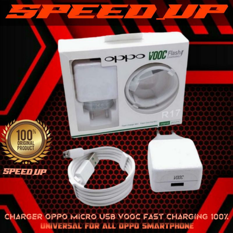 Charger Casan Oppo Micro USB VOOC Fast Charging