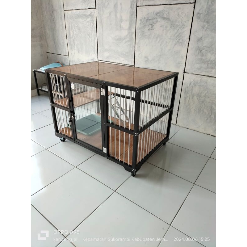 Ready stock kandang kucing alumunium tingkat 1 murah jumbo