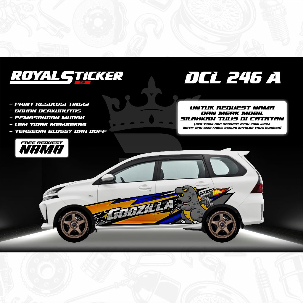 STICKER DECALL THAILOOK KARAKTER AVANZA XENIA SIGRA  KEKINIAN  / DECALL MOBIL FREE NAMA DCL 246