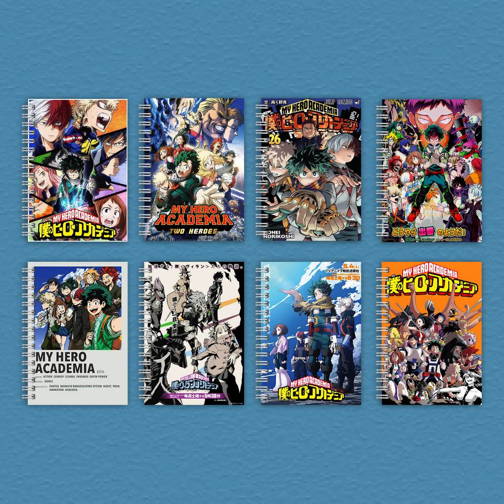 

(BELI 6 DAPAT GRATIS 1) Notebook Buku Diary Buku Catatan Ring Spiral A6 60 Lembar Tema Boku No Hero