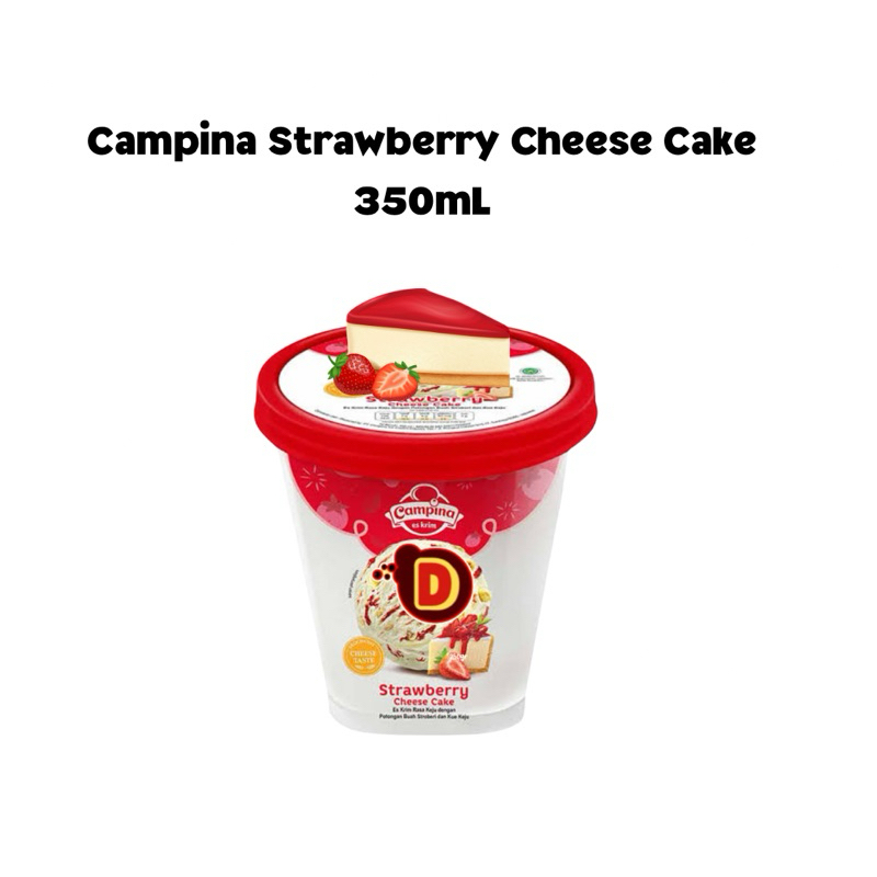 

Es krim Campina Strawberry Cheesecake 350ml | es cream | es krim stoberi keju | stroberi