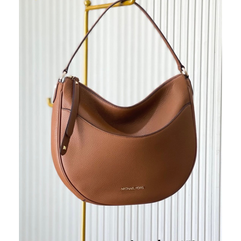 TAS MK LARGE DOVER HOBO HALF MOON BROWN SHOULDER BAG