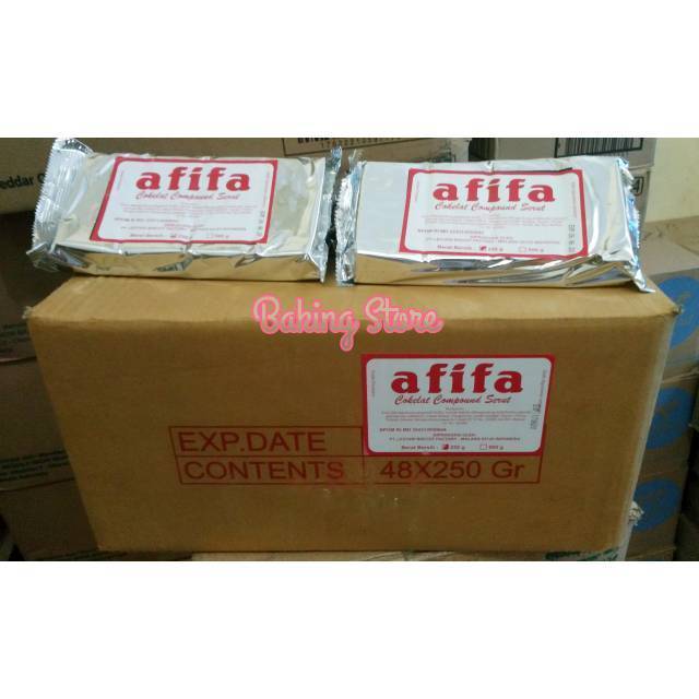 

Cokelat batang - Chocolate Compound Afifah 48x250gr - Gosend Only!!!