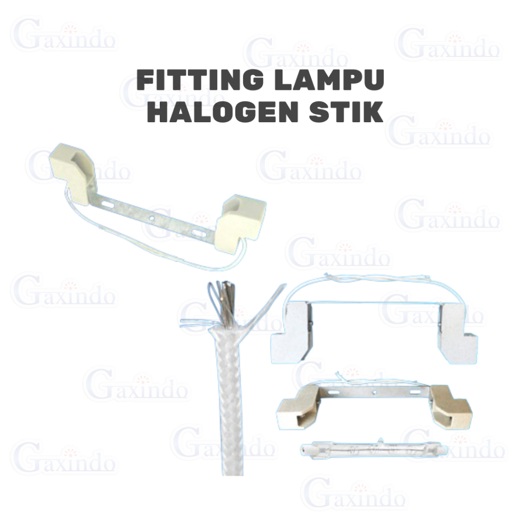 FITTING LAMPU HALOGEN STICK 500 WATT MODEL S1909 FITTING SOKET LAMPU HALOGEN