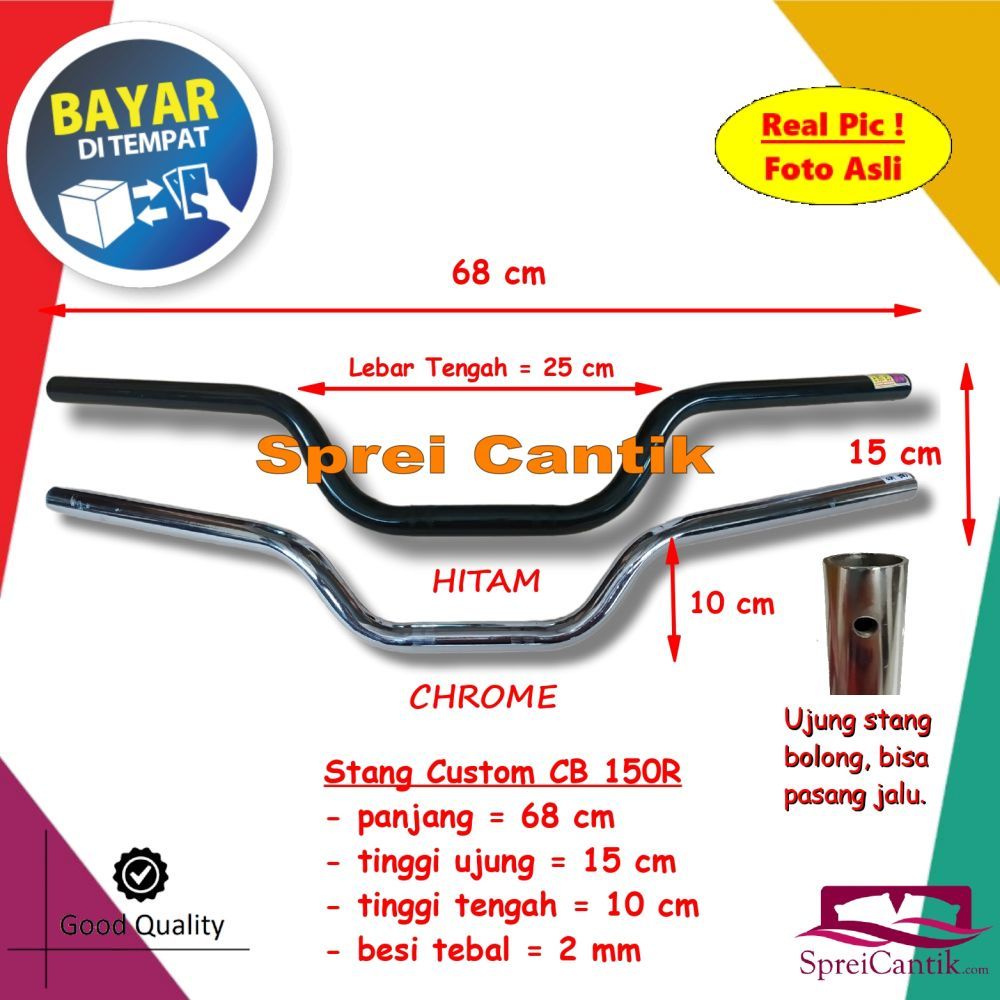 Stang Stir Motor Custom CB150R - Setang Setir Variasi Universal CB 150R Ninja Beat Street Vixion X-R