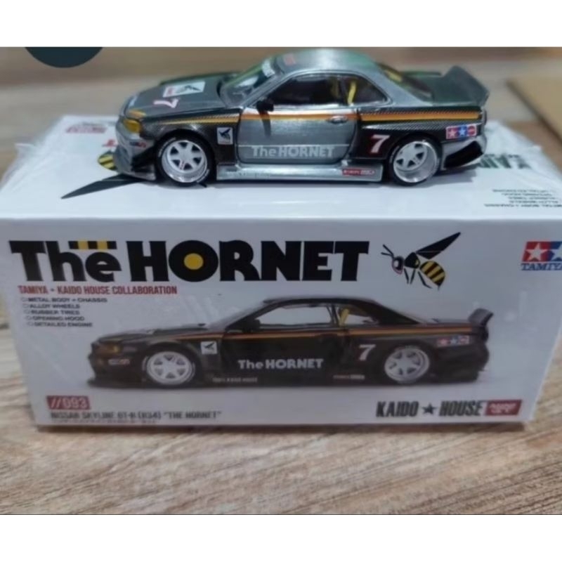 Mini GT Kaido House Nissan Skyline R34 CHASE Ungu biru putih Greedy hornet jade