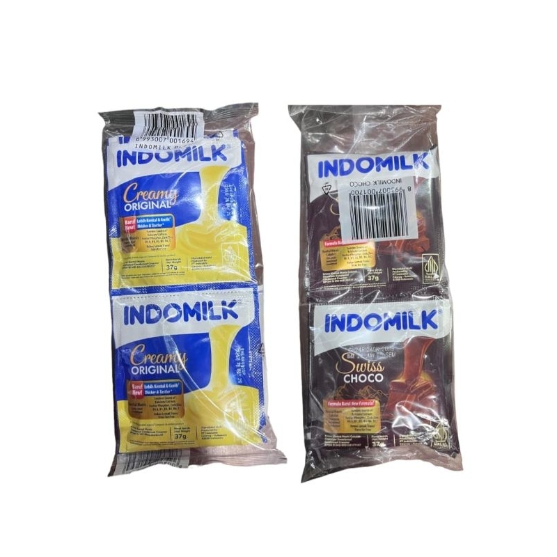 

INDOMILK SACHET 37 GR CREAMY ORIGINAL / SWISS CHOCO 1 RENCENG ISI 6 PCS