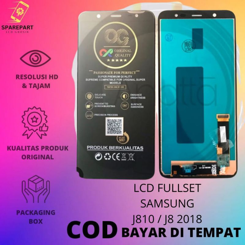 LCD FULLSET SAMSUNG J8 2018 / J810 ORIGINAL TOUCHSCREEN LCD