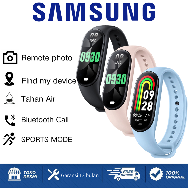 TERMURAH [TERLARIS] SAMSUNG SMARTWATCH M8 / M7 / M6 ANTI AIR IP67 JAM TANGAN KESEHATAN & OLAHRAGA