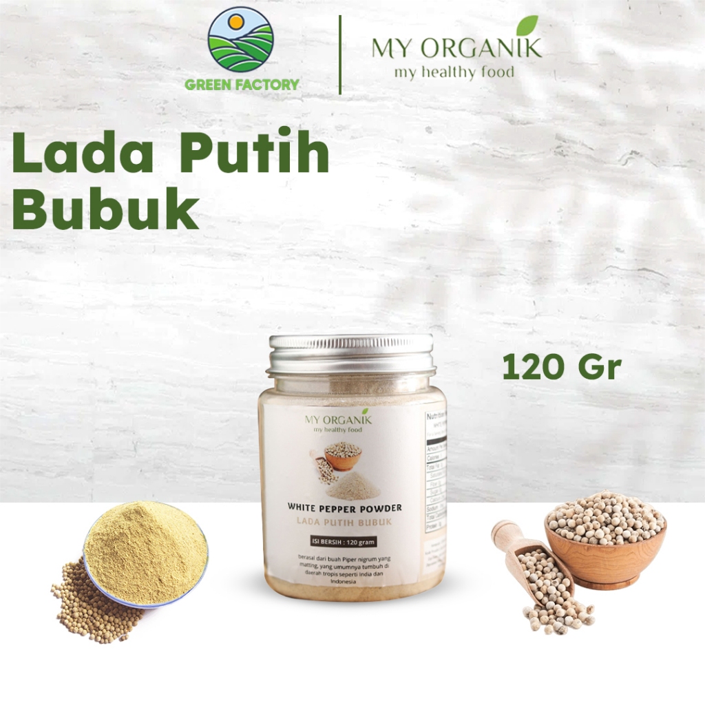 My Organik Lada putih 120gr White Pepper / Lada Putih Bubuk / Merica