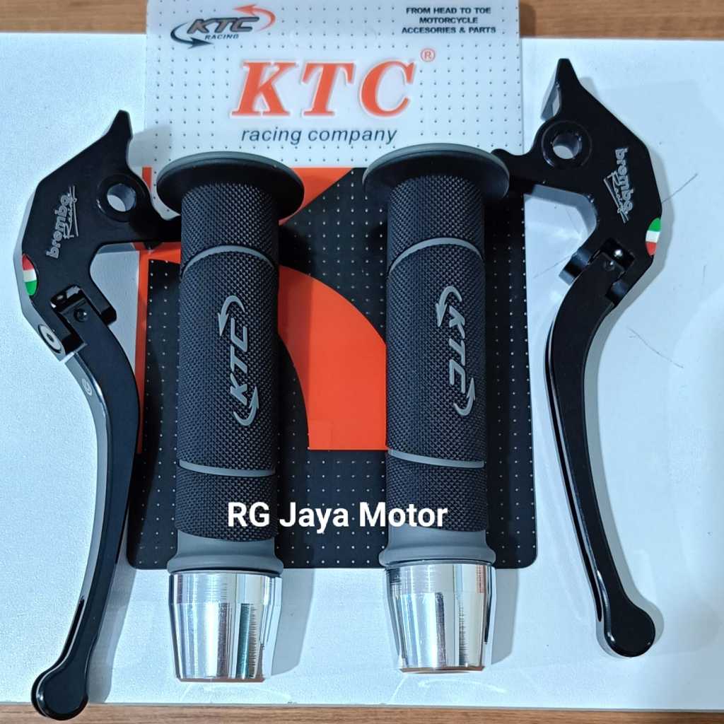 3in1 Handle Rem Lipat Black + Handgrip KTC HG55 + Jalu Stang PCX Chrome Nmax New / Nmax Old
