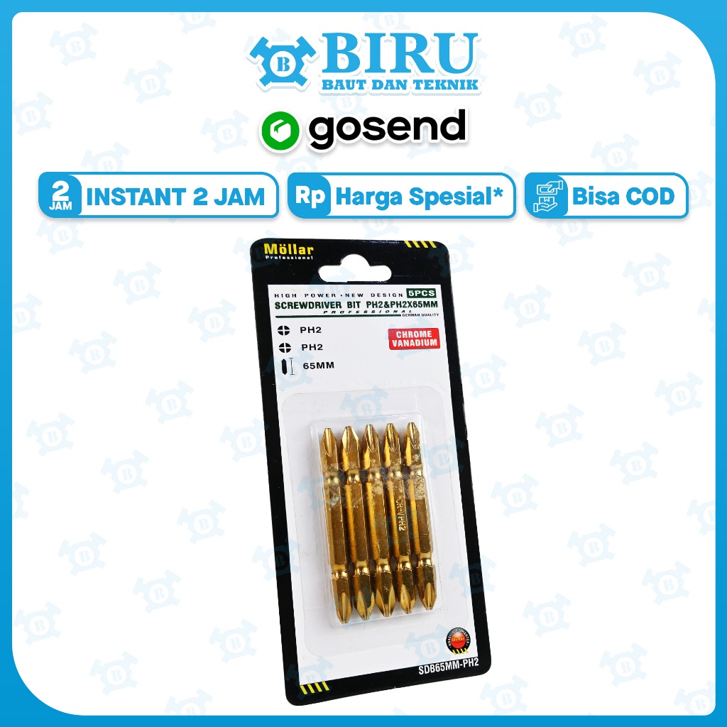 Mollar Mata Bor Obeng Angin Mollar Plus Plus PH2x65