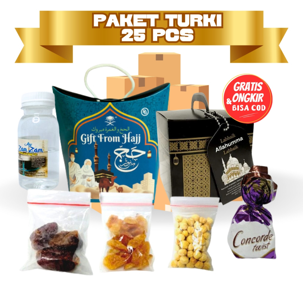 

Paket Oleh Oleh Haji dan Umroh Ekonomis Dus tali jinjing kabah 25 paket gift Premium Terlengkap