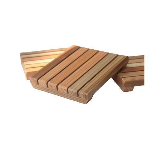 Nampan Kayu Rustic Strip Unik Piring Mangkuk Teko Placemate Pinus Serving  Alas Kayu Tray Kayu Tatak