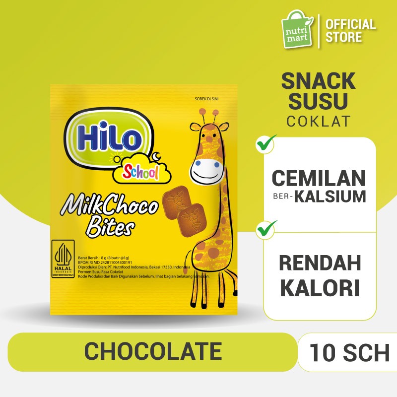 

HiLo School Choco Bite 10 sachet - Permen Sumber Kalsium