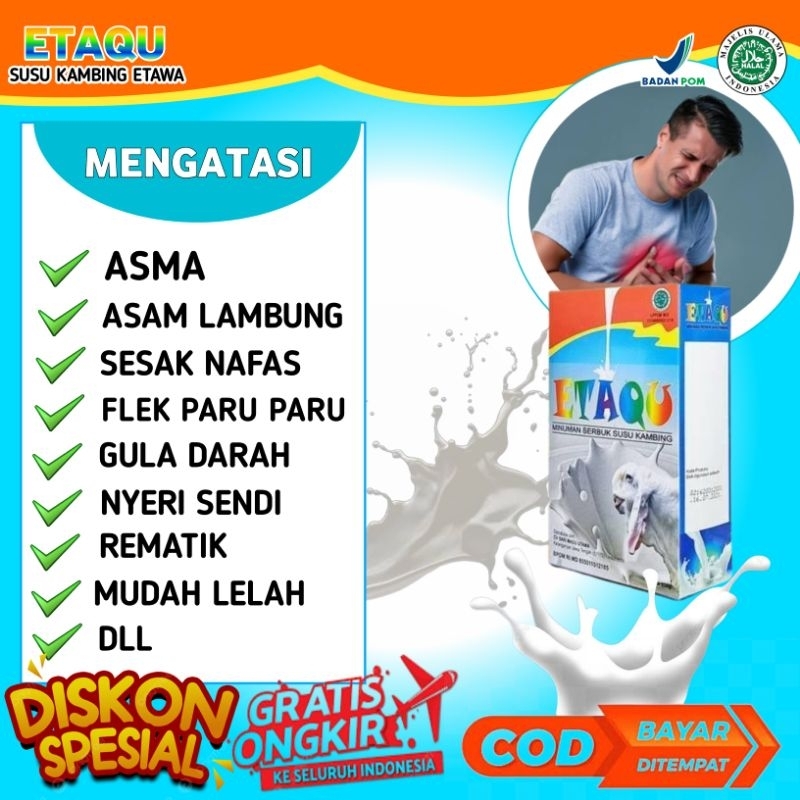 

Etaqu || Susu Kambing Asli Etawa Provit Bubuk Krimer Nabati Atasin Masalah Pernafasan
