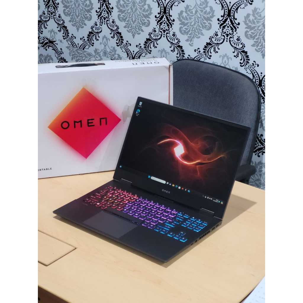 Laptop Gaming HP OMEN 15 Ryzen 7 RAM 16GB SSD 512GB GTX 1660 Layar 15,6 Inc Second Murah Berkualitas