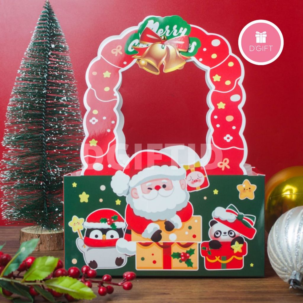 

[5pcs] Box Kue Natal | Bingkisan Natal | Goodie Bag Natal | Kotak Cookies Hampers Christmas Box
