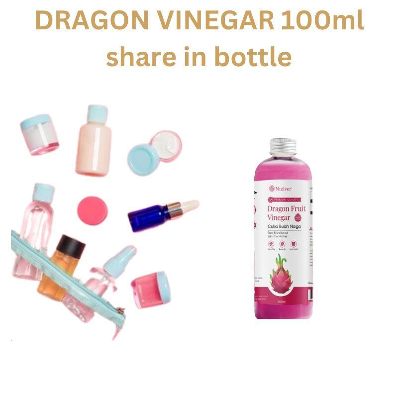 

CUKA BUAH NAGA SHARE IN BOTTLE 100 ML | CUKA BUAH NAGA | DRAGON FRUIT VINEGAR CUKA NAGA MINUMAN DIET | MINUMAN PROBIOTIK ALAMI | DRAGON FRUIT