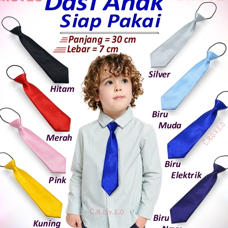 Dasi Anak Polos Hitam Laki Kecil Anak2 Tk Panjang Pesta Balita Cowok Sd Tahun Merah Biru Lucu Langsu