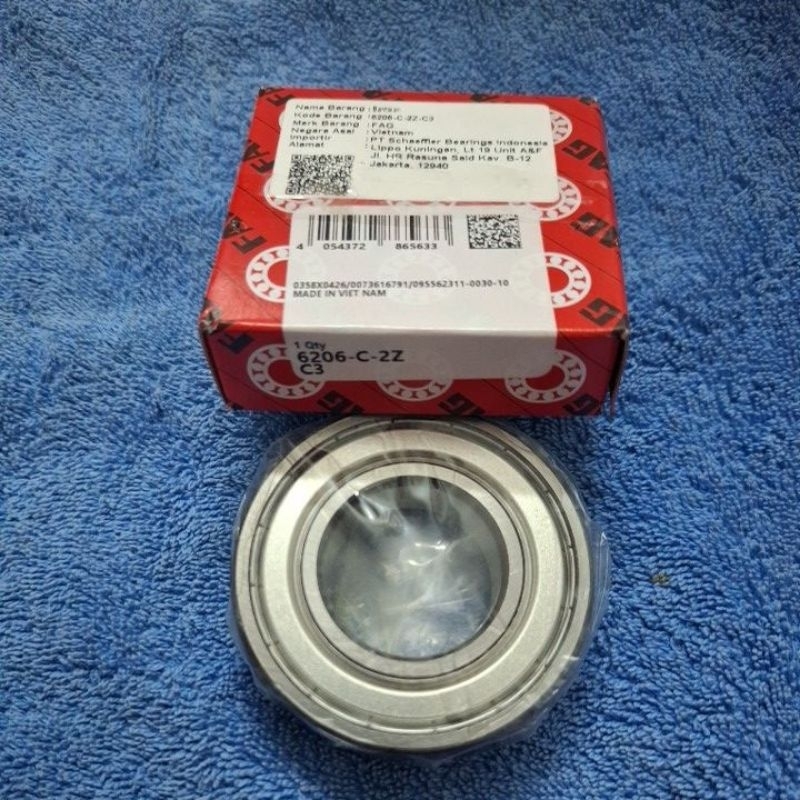 BEARING 6206 ZZ / 6206 ZZ C3 FAG ORIGINAL