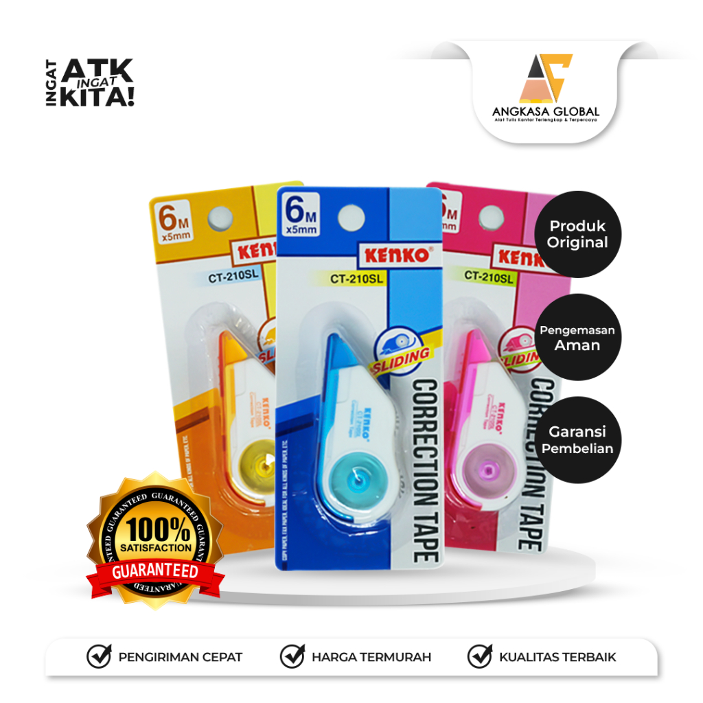

KENKO PITA KOREKSI/ CORRECTION TAPE CT-210SL [6M x 5mm] (1PC)