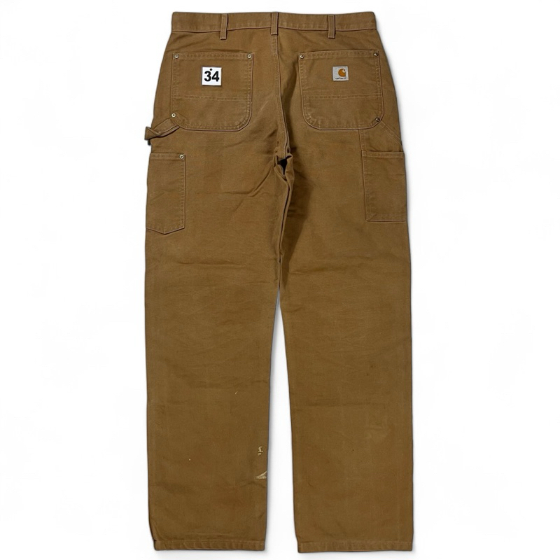 Vintage Carhartt B01BRN Men’s Double-Knee Work Dungaree Pants Brown