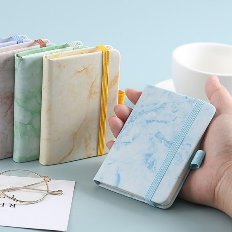 

Pocket Notebook Marble Design Mini A6 A7 Catatan Kecil Agenda Berkualitas Aesthetic