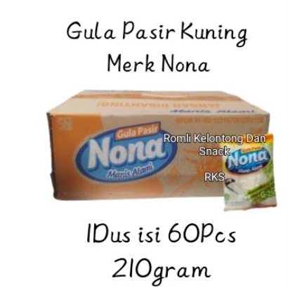 

Gula Pasir Merk Nona Manis Alami G-250 1Dus / Karton isi 60 Pcs 210gr