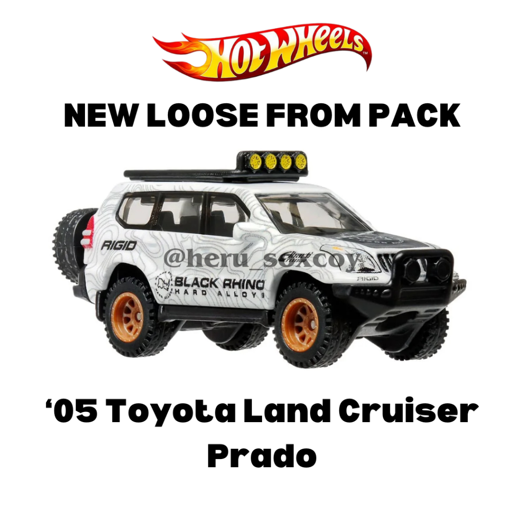 HOTWHEELS HOT WHEELS PREMIUM '05 TOYOTA LAND CRUISER PRADO PUTIH NEW LOOSE FROM PACK
