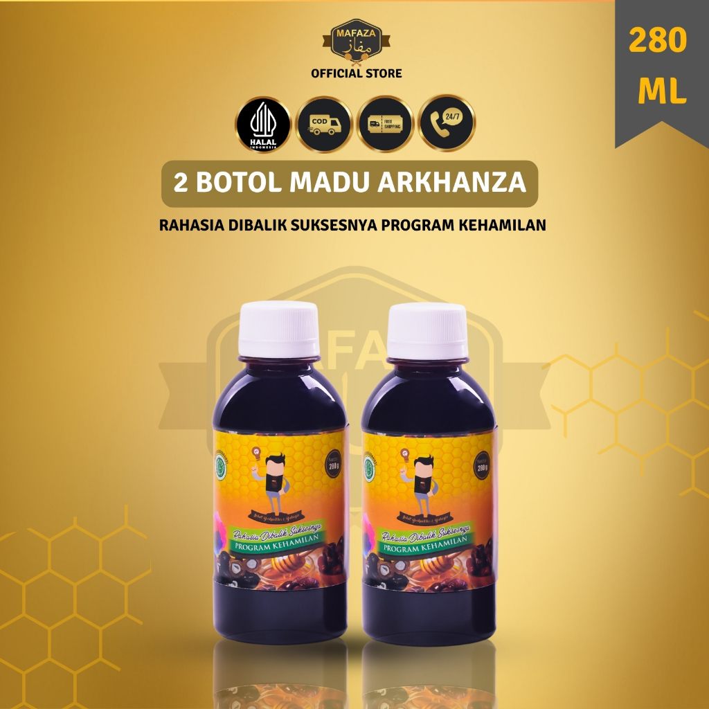 

MAFAZA - Madu Zuriat Promil | 2 Botol Madu Arkhanza 280mL Bonus 2 Testpack