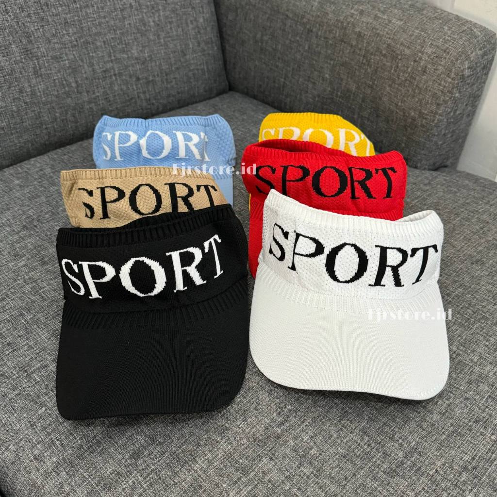 Topi Olaraga Sport Wanita Pria Topi Golf -Topi Sepeda Pantai Lari Tenis Hijab Topi Senam Zumba Visor