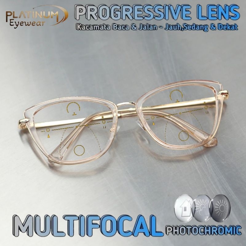 Kacamata Progresif Photochromic Wanita | Kacamata Baca dan Jalan | Kacamata Baca plus kacamata Progr