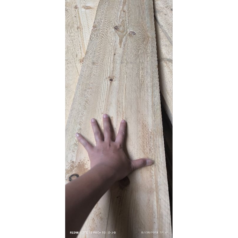 papan kayu ambalan  jati belanda 120x20x1,8cm