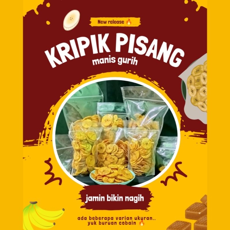 

500GR Keripik Pisang KIDUL GATAK RENYAH GURIHH MANISS Teman Nyantai