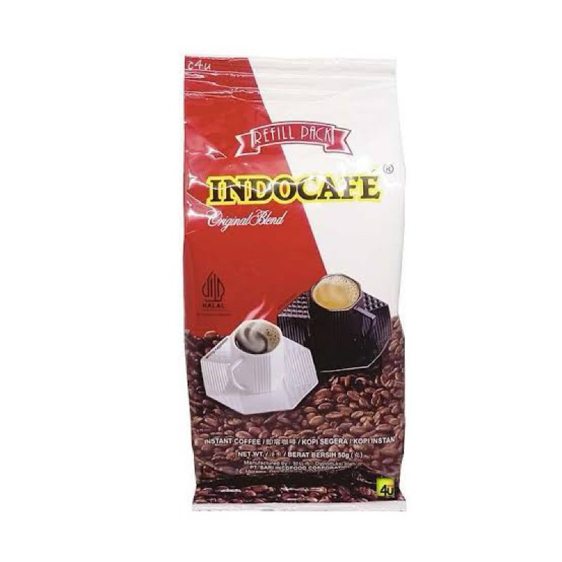 

INDOCAFE ORIGINAL BEANS - 50GR Refil Pack Kecil