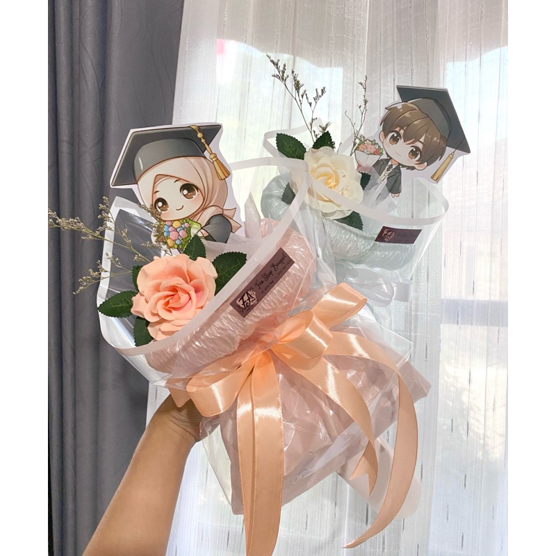 korean bouquet/bouquet bunga/bunga palsu/buket wisuda/bouquet