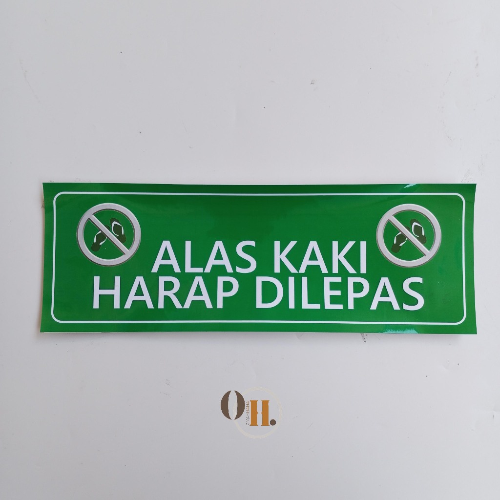 

Stiker Alas Kaki Harap Dilepas - Dilarang Membawa Alas Kaki