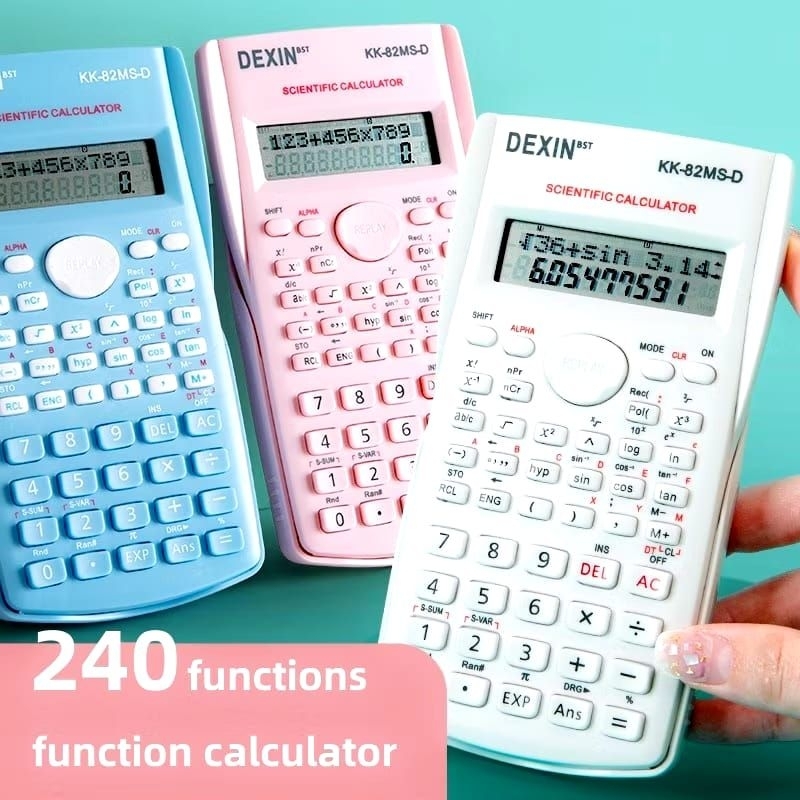 

DEXIN KK-82MS-D KALKULATOR ILMIAH 240 FUNGSI / CALCULATOR SCIENTIFIC 240 FUCNTION / SCIENTIFIC CALCULATOR