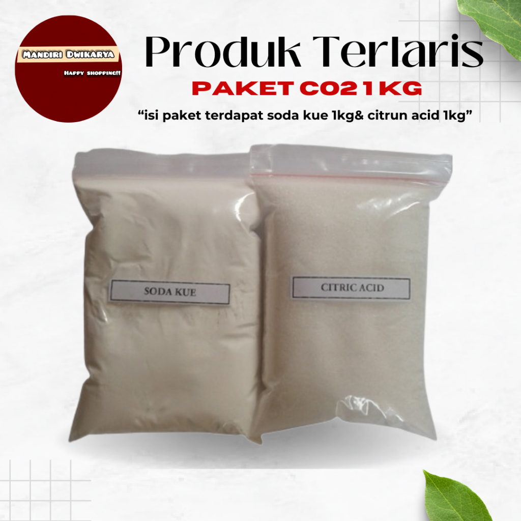 **PROMO** Paket CO2 DIY Aquascape Soda Kue 1kg + Citrun 1kg
